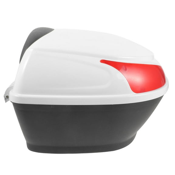 WEAVILUX 1Set Multipurpose Motorcycle Storage Box White Plastic Seat Box for Tools and Sundries