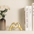 thumbnail image 7 of Heart Hands Sculpture - Gold Decor for Living Room - Small Heart Shaped Table Statues for Home Decor - Cute Shelf Sculptures Home Decor Aesthetic - I Love You Gifts Girlfriend Women Wife Anniversary, 7 of 7
