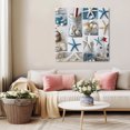 thumbnail image 5 of Coastal Wall Art Painting on Canvas, Summer Beach Starfish Nautical Sea Shell Canvas Art Home Prints Wall Art Framed Modern Artwork for Living Room Bedroom Wall Decor 20x20in, 5 of 9