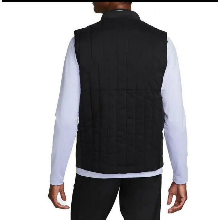 Nike Mens XL Therma-Fit ADV Repel Full-Zip Black/White Golf Vest