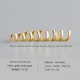 thumbnail image 4 of Pendientes de oreja blancos s925 de círculo liso de varios tamaños con personalidad de Europa y Estados Unidos, pendientes de moda dorados para mujer, 4 of 6