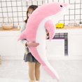 thumbnail image 3 of Dolphin Plush Toy Plush Doll Sleeping Pillow for Bedroom Living Room Decoration , Pink 70cm, 3 of 8