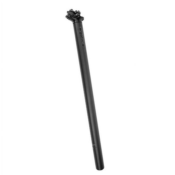 Ergotec Seat Post Atar – 31.6 x 550 mm, Black Sandblasted, Aluminum, 2-Bolt Clamp, 15 mm Offset, Safety Level 5