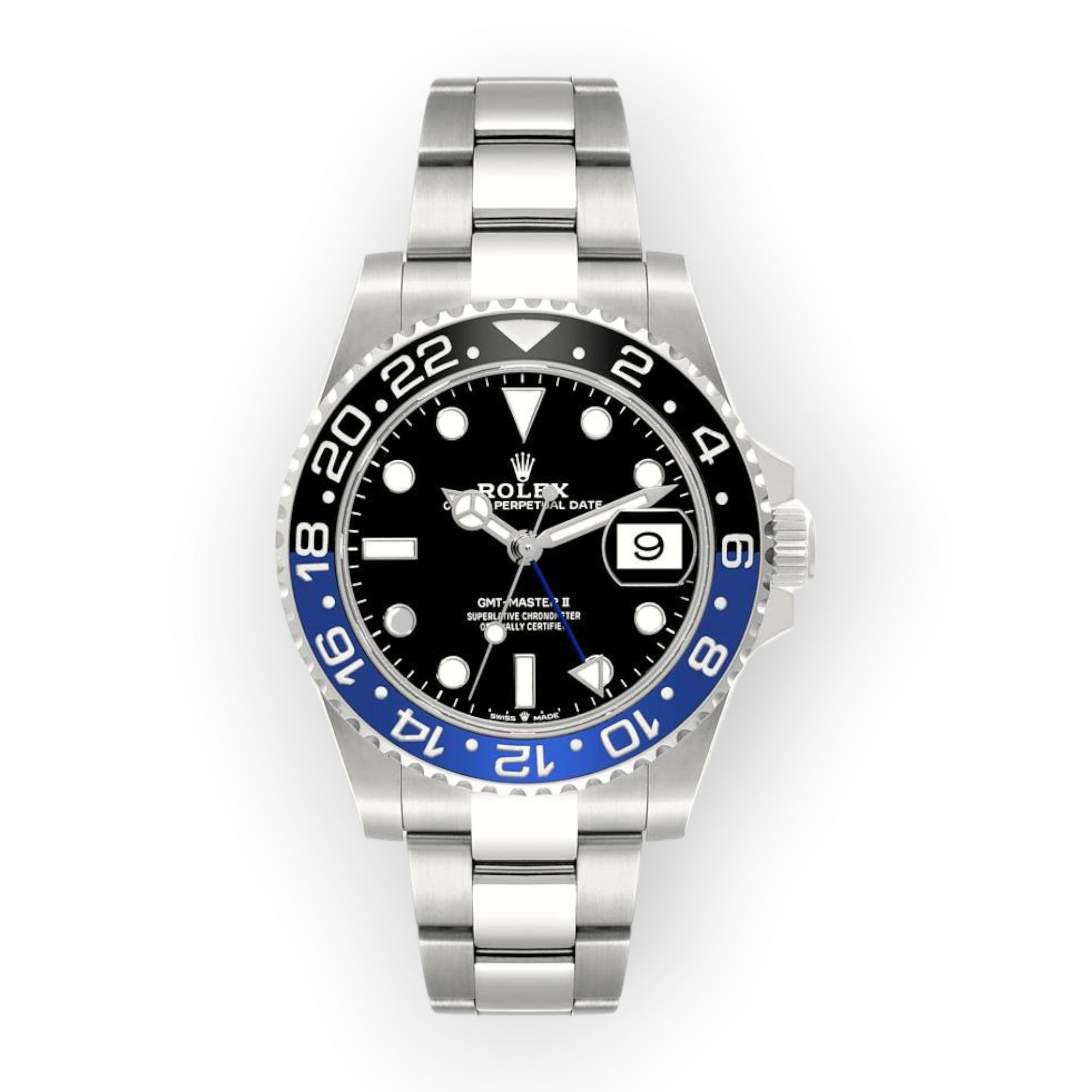 Pre-Owned Rolex GMT Master II Batman 116710 Bezel Steel Mens Watch