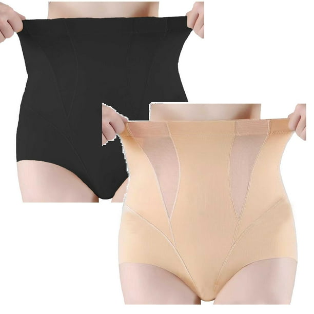 Calzones Invisibles Para Mujer Pantalones De Cintura Alta Para Posparto, Talla Grande, Moldeador De Cuerpo, 2 Unidades