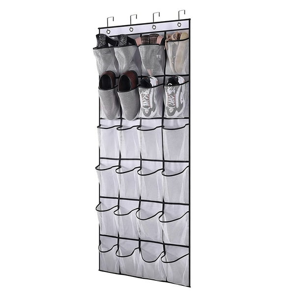 Organizador De Zapatos Plegable 12 Bolsillos Con Funda Transparente (Pack  De Unidades)