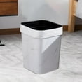 thumbnail image 4 of Pequeño bote de basura, contenedor de basura, cesta con , cuadrado, cesta de basura de 14 litros, cubo de basura para sala de estar, baño, ,, 4 of 5