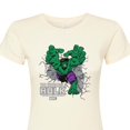 thumbnail image 3 of Marvel Hulk - Smash Through Wall - Juniors Fitted Graphic T-Shirt, 3 of 5