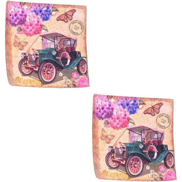 80 Sheets Folded Paper Towels Vintage Car Decor Wedding Decoration Napkins Lunch Napkins