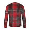 thumbnail image 3 of Mens Big & Tall Tshirts, Long Sleeve Shirts for Women Fall Fashion Plaid Printed Crewneck T-Shirts S-5XL, 3 of 4