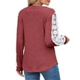 thumbnail image 5 of UVN Long Sleeve Shirts for Women Fall V Neck Lace Blouses Casual Dressy Tunic Pullover Sweaters Tops, 5 of 8