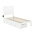 thumbnail image 4 of AFI NoHo Solid Wood Twin Bed with 2 Drawers in White, 4 of 6