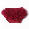 thumbnail image 2 of Yindaity Baby Girl Bloomers Toddler Infant Baby Girls Lace Ruffle Bloomers Elastic Cotton Tutu Briefs Panties Bottom Shorts(Wine,6-15 Months), 2 of 6