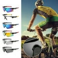 thumbnail image 4 of Tozuoyouz Polarized Sport Sunglasses Men Cycling Driving Fishing Uv Protection Sun Glasses Lightweight Big Frame Mountain Bike Goggles Transparent Frame-Black Lens, 4 of 4