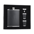 thumbnail image 1 of Licorera de acero inoxidable y curpiel Nova Graphitex 8 Oz Ejecutivo, 1 of 3