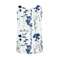 thumbnail image 6 of qILAKOG Women's Summer Flower Print Leopard Petal Elastic Shoulder Straps Tank Tops Loose Square Neck Jacquard Sleeveless Vest Shirts Casual Suspenders Cotton Basic Tunic Plus Size Blouse Pullover, 6 of 6