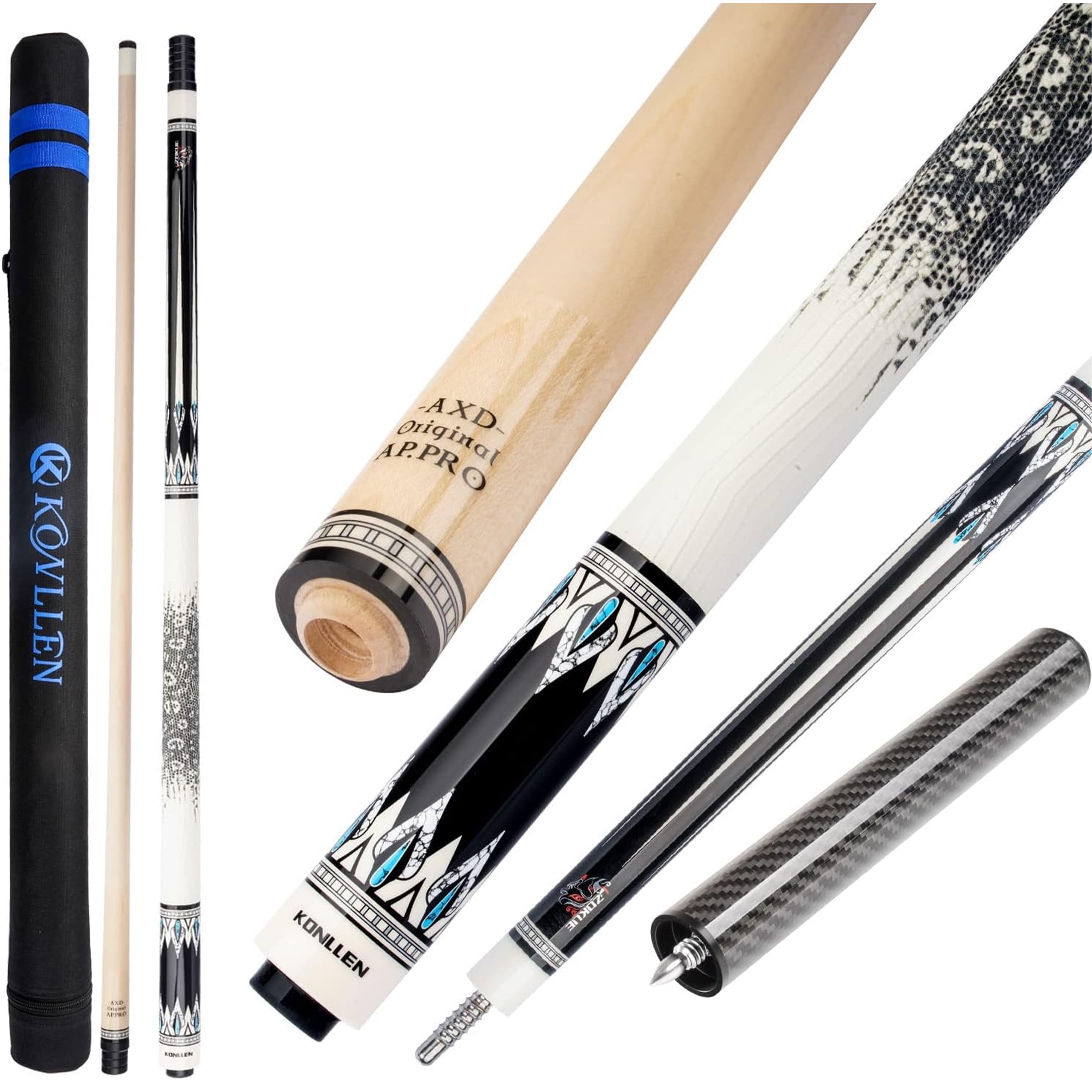 ビリヤード KONLLEN Heavy Hitter Jump Break Cue KONLLEN Heavy Hitter Jump Break Cue 3-Pieces Carbon Fiber Break