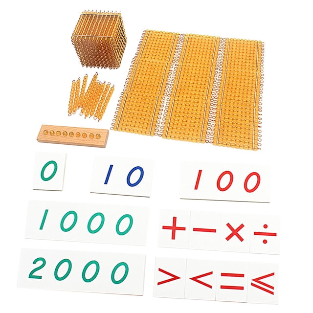 Montessori Math Toys Hands On Habilidad Niños Matemáticas Aprendizaje Para Niños Dorado