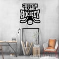thumbnail image 2 of Craftnamesign Custom Hockey Metal Sign, Hockey Stick Metal Wall Art, Custom Hockey Player Name Sign, 2 of 5