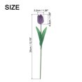thumbnail image 2 of Uxcell 10pcs Tulips Artificial Flowers, Artificial Flowers Fake Tulip Stems Real Touch for Wedding Bouquet (Deep Purple), 2 of 7