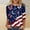 A Navy, variant on Plus Size Blouses for Women, 4th of July Crewneck 3/4 Sleeve Independent Day Graphic Tees Red Size 5XL