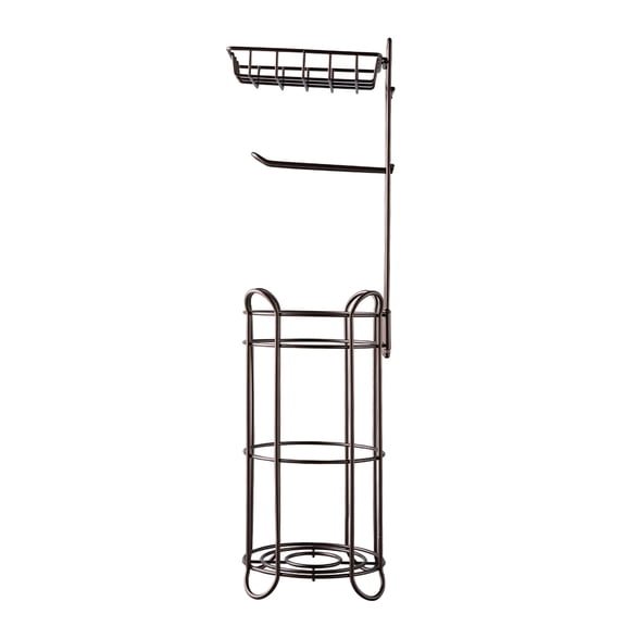 Toilet Paper Holder Shelf Holds Mega Rolls & Phone, Brown