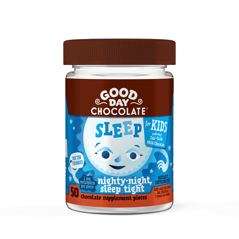 Good Day Chocolate Kids Sleep Supplement with Melatonin, 50 ct