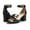 Black, variant on BURUDANI Women's Low Block Chunky Pumps Shoes Ladies Dress Heel Sandals YELLOW/PU Size 8.5