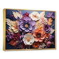 thumbnail image 2 of Designart "Artistic Blend Of Purple And Peach Pansies" Pansies Floater Framed Canvas Prints, 2 of 5
