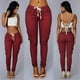 thumbnail image 2 of Moda Mujer Tallas Grandes Cordón Casual Sólido Elástico Cintura Bolsillo Pantalones Sueltos Odeerbi  ODB-6, 2 of 9