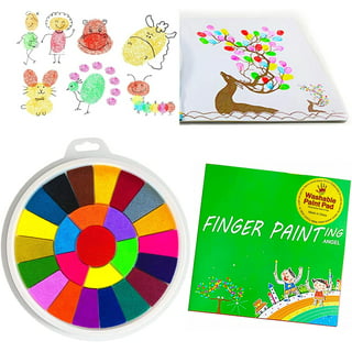 Funny Finger Painting Kit, Kids Washable Finger Paint Set Funny Finger  Painting Kit And Book for Kids Ages 4-8, Finger Drawing Crafts Mud Painting  Kit