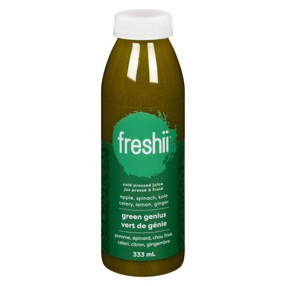 Jus Vert de Génie Freshii 333 ml, Chou Frisé, Épinard, Céleri