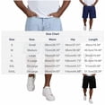 thumbnail image 3 of Hurxie Men's Jorts Baggy Jean Shorts Mid Waist Vintage Summer Denim Shorts Light Blue,2XL, 3 of 6
