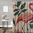thumbnail image 2 of BCIIG Flamingo Shower Curtain Set Chic Modern Bathroom Decor with Hooks 36"x72, 2 of 7