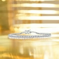 thumbnail image 2 of Pulsera de tenis JeenMata Eternity de moissanita de corte redondo de 3 quilates con baño de oro blanco, 2 of 6