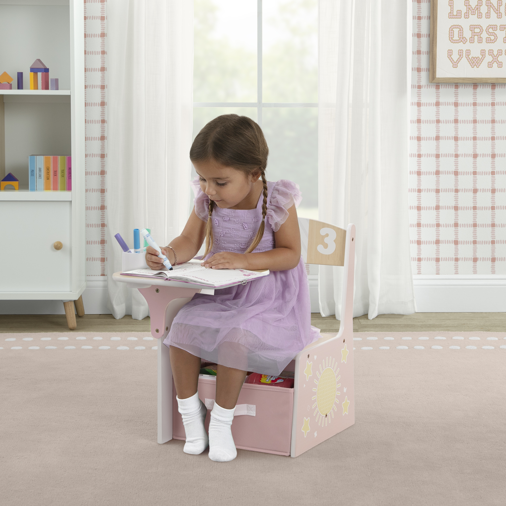 Delta Children 123 Numbers Chair Desk with Storage Bin photo 3