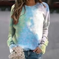 thumbnail image 2 of kaondbfi Hoodless Sweatshirts for Stylish Women Tie Dye Sweatshirt Casual Long Sleeve Crewneck Pullover Shirts Womens Summer Fall Fashion Sweat Shirts, 2 of 5