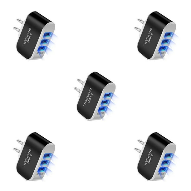Inteprter de enchufe de EE. UU. USB LED 1000mA Adaptador de carga de tableta de teléfono móvil con indicador Bloque de alimentación de bolsillo Type2 NO2