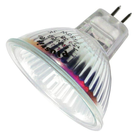 Plusrite 3248 - 50 Watt Halogen Light Bulb - MR16 - X-Life - EXN Flood - Glass Face - 4,000 Life Hours - 1,580 Candlepower - 12