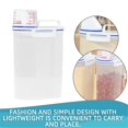 thumbnail image 3 of Portable Size Transparent Plastic Kitchen Food Cereal Container Grain Storage Case Bean Bin Rice Storage Box, 3 of 10
