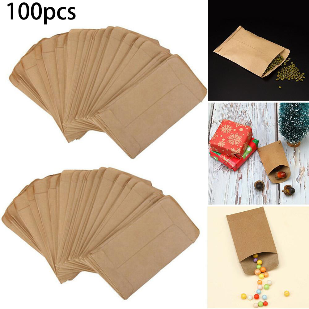 Brown Kraft Coin Packets Mini Envelopes Seed Paper Bags for Home and Garden Use Trasfit 150 Pack Seed Envelopes with Double Sided Adhesive Tape 4.7x3.15Inches 