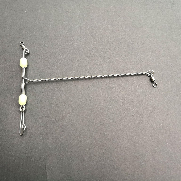 Fishing T Bead Swivels & Pulley Slides - 20pcs Rolling Swivel Connectors For Terminal Tackle