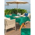 thumbnail image 5 of Outdoor Tablecloth with Umbrella Hole for Patio/Picnic/Party/Camping, Green Marble Waterproof Table Cloth Rectangle Table Cover Washable, Modern Farmhouse Gradient Abstract Fluid Art (60"x 102"), 5 of 8
