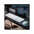 thumbnail image 2 of Gaming Keyboard and Mouse Combo, K1 RGB LED Backlit Keyboard with 104 Key Computer PC Gaming Keyboard for PC/Laptop(White),White, 2 of 12