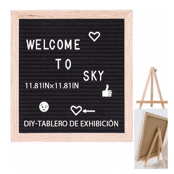 Pizarrón De Madera Vintage Letrero Para Mensajes, Negro