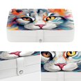 thumbnail image 4 of Cat PU Leather Necklace Holder with Removable Compartment, Portable Display Case and Decorative Box - Jewelry Organizer, 4 of 6