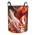 thumbnail image 2 of Fotbe Red Leaf Flame Fox Laundry Basket with Handles, Waterproof Large Laundry Hamper, Wash Bag for Corner Dorm, Rolling Laundry Basket with Handles-Medium, 2 of 8