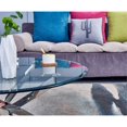 thumbnail image 5 of Pemberly Row Round Tempered Glass Coffee Table in Silver Chrome, 5 of 7