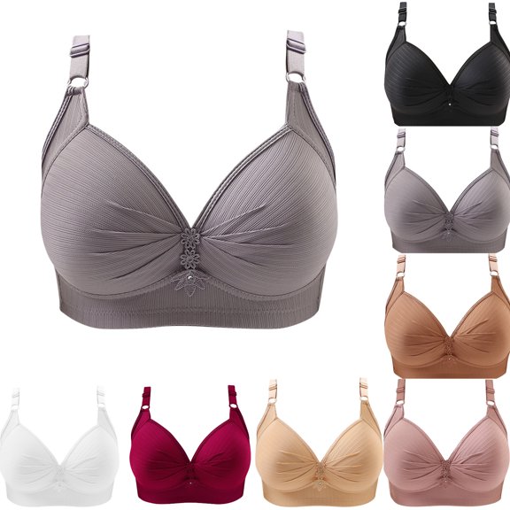 PUMISAS Wireless Bras For Women Supportive No Underwire Bra Push-Up Comfortable Everyday Bra With Adjustable Straps