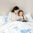 thumbnail image 5 of Castle Fairy Twin 2-Piece Personalized Initial Letter L Bow Tie Stripes Comforter Set, 5 of 8